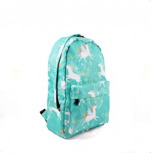 Basic printing school backpack-unicorn
