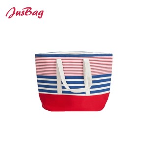 Tote bag-polyester-horizontal stripe