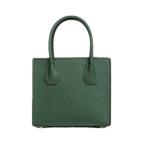 Lady Handbag with golden lock-forest green