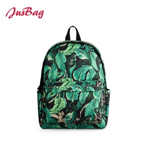 Basic printing backpack-leaves