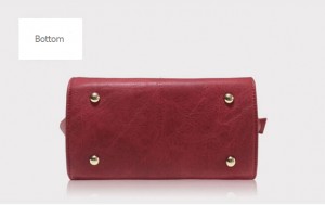 Lady handbag with crossbody belt-wine