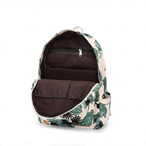 Medium printing backpack-leaves