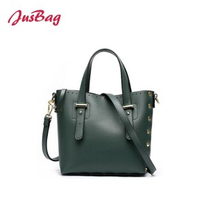 PU leather tote bag with rivet-multi color