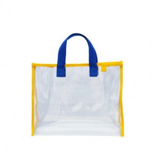 PVC square beach bag shopping bag-letters printed