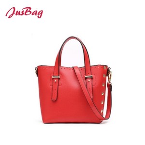 PU leather tote bag with rivet-multi color