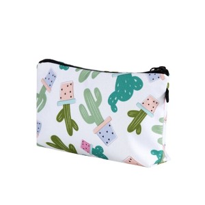 Printed make up bag pencil pouch-cactus