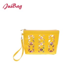 Hand bag-yellow-pierced