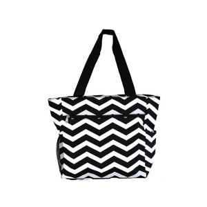 Printed canvas shopping bag-zigzag