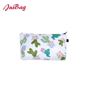 Printed make up bag pencil pouch-cactus