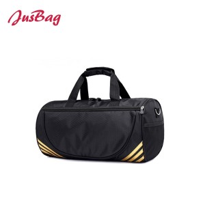 Basic medium cylinder gym bag duffle-gold