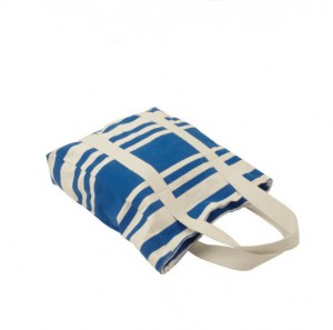 Canvas shopping bag beach bag-dots/stripes