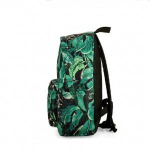 Basic printing backpack-leaves