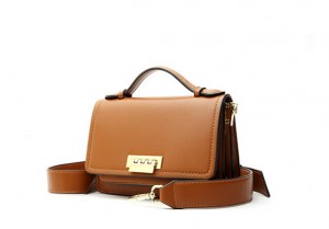 Basic square pu leather clutch with wide belt-multi color