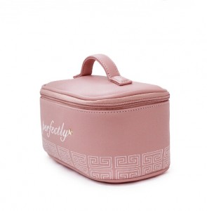 New pu leather make up bag-pink