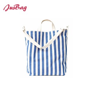 Shopping&beach bag-canvas-Vertical stripes