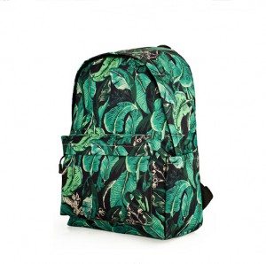 Basic printing backpack-leaves