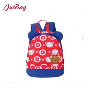 Children backpack-polyester-color splicing