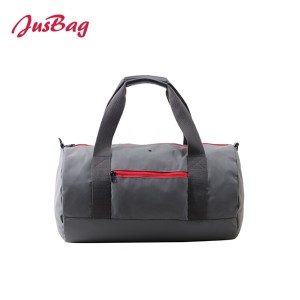 Basic cylinder gym bag duffle-grey