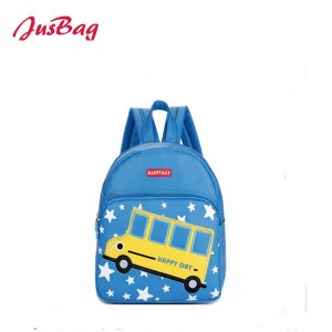 Children backpack-PU leather-bus