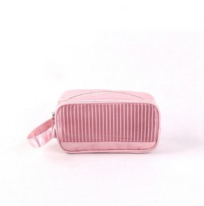 Ladies make up bag washing pouch-stripes