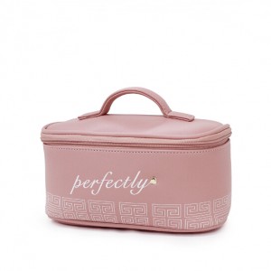 New pu leather make up bag-pink