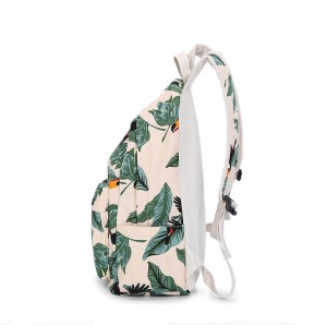 Medium printing backpack-leaves