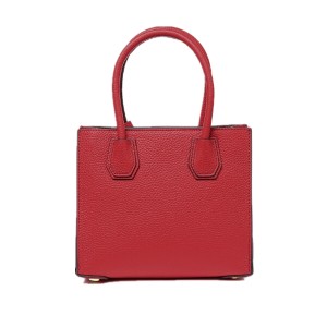 Lady square handbag with lock – red
