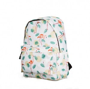 Basci printing backpack-flamingo