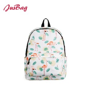 Basci printing backpack-flamingo